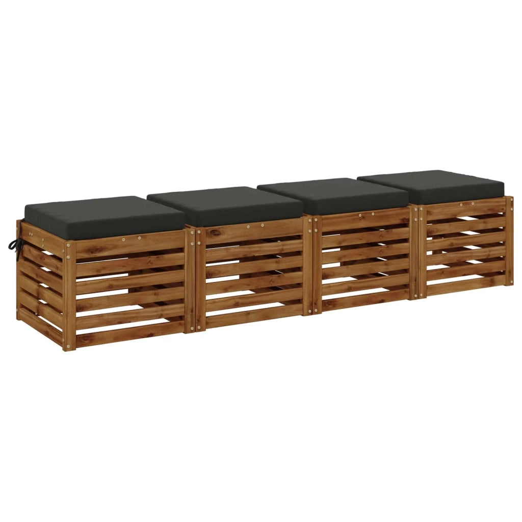 Cuscini per Sedia in 4 Pezzi SOEST 4 pz 100% Poliestere 944394