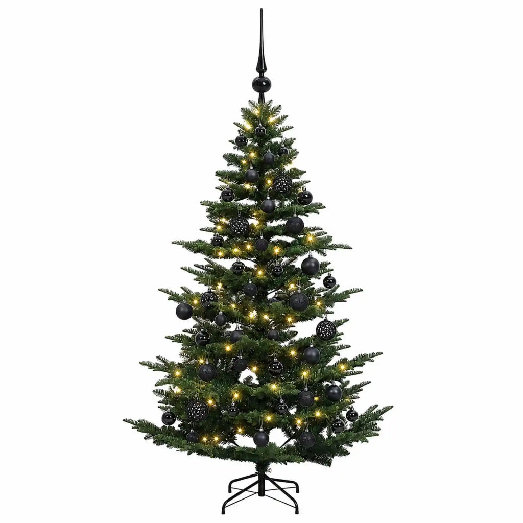 Albero di Natale artificiale con palline 120 cm 150 LED 3465571