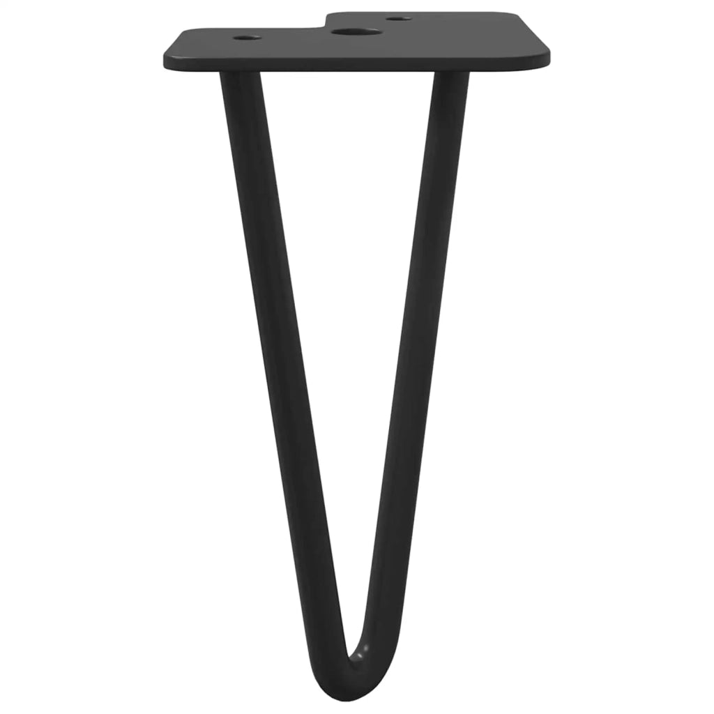 Piedino per mobili 2 pcs Nero 54,1 x 54,1 x 100 mm Ferro 864788