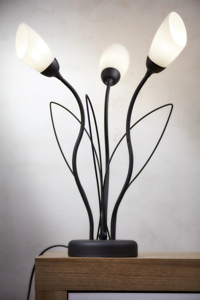 Lampada da tavolo GLORIOSA nera opaca 3xG9 14W Jupiter