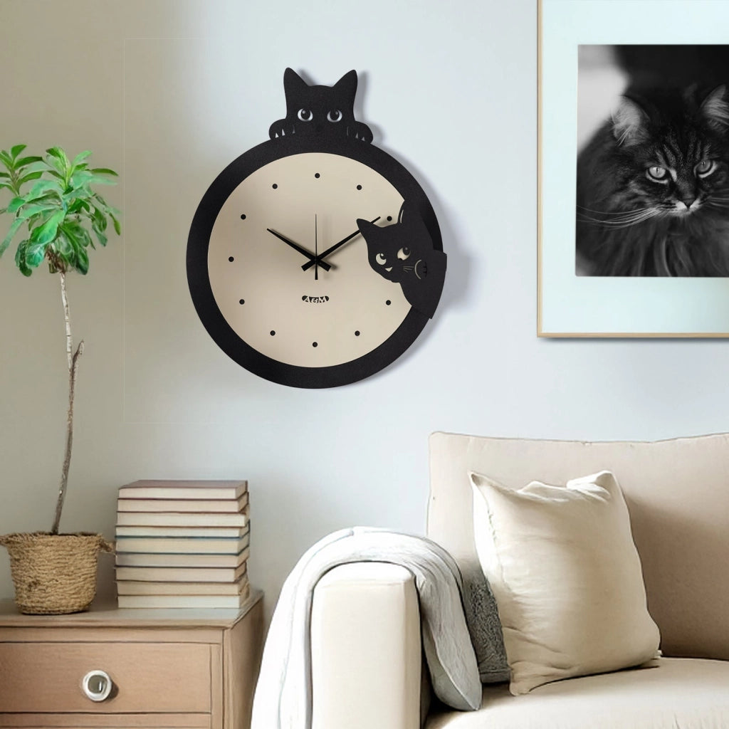Orologio da parete di design Silvestro Nero,bianco marmo
