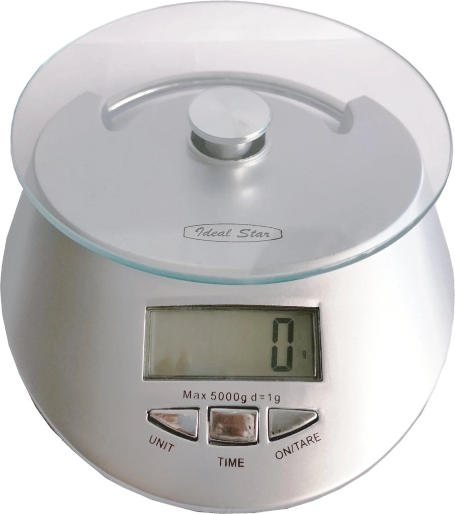 BILANCIA DIGITALE IDEAL STAR IN VETRO CapacitÃE 5 kg - IDEAL STAR