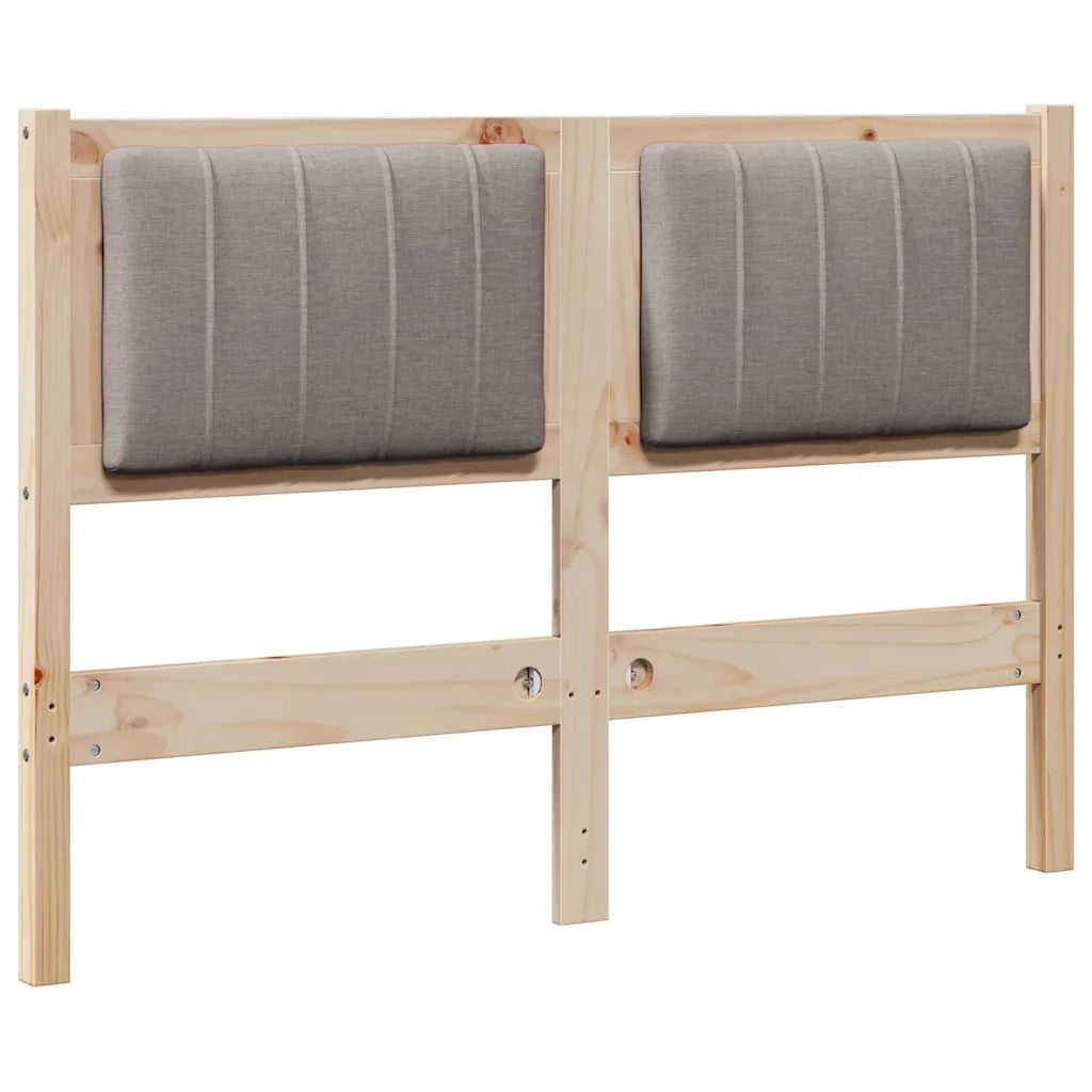 Testiera imbottita-Testiera con Cuscini-Testata Marrone 120 cm Pino massello 892806