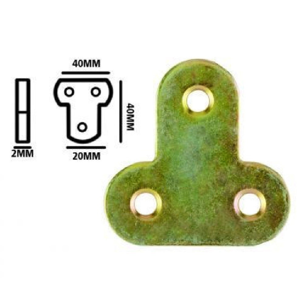 Trade Shop - Set 4pz Lastrina Lastrine Ad Angolo Forma T 40x20x2 Mm Con Viti Per Mobili 91223 -