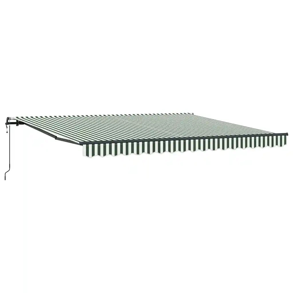 Tenda Retrattile Verde e Bianco 400 × 300 cm 3330725
