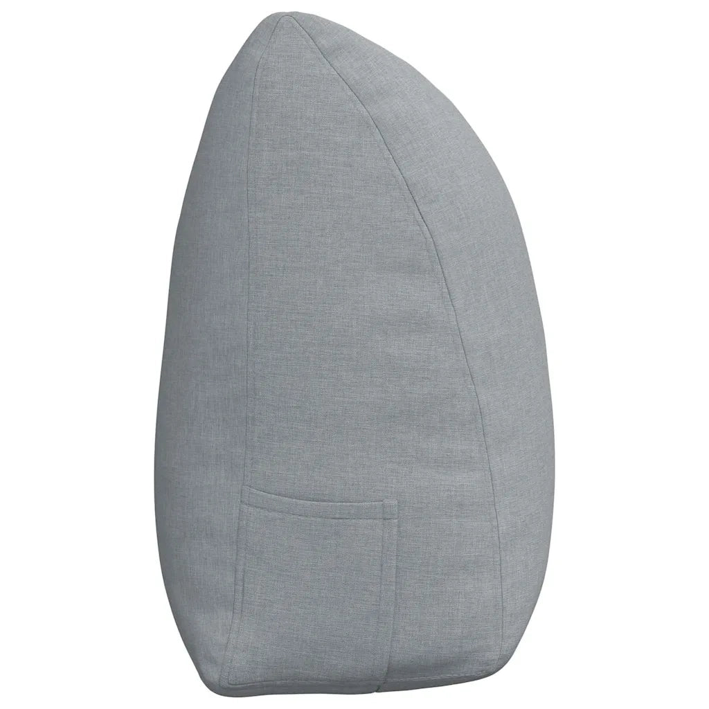 Cuscino per Schiena Grigio chiaro 160 x 24 x 50 cm Tessuto