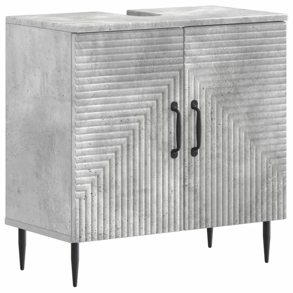 Armadio per Lavabo da Bagno HAARLEM Grigio Cemento 896788