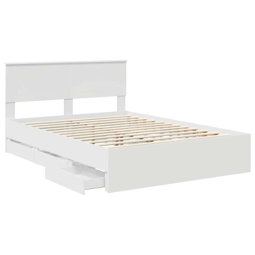 Struttura del letto Bianco 140 x 190 cm Legno Ingegnerizzato 3410707