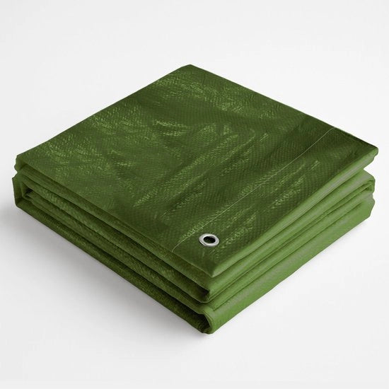 Telaio di copertura 140g/m² - Impermeabile - Resistente ai raggi UV - Anelli di fissaggio metallici - Resistente alla muffa - Utilizzo universale 4m x 4m - Copertura in zecca