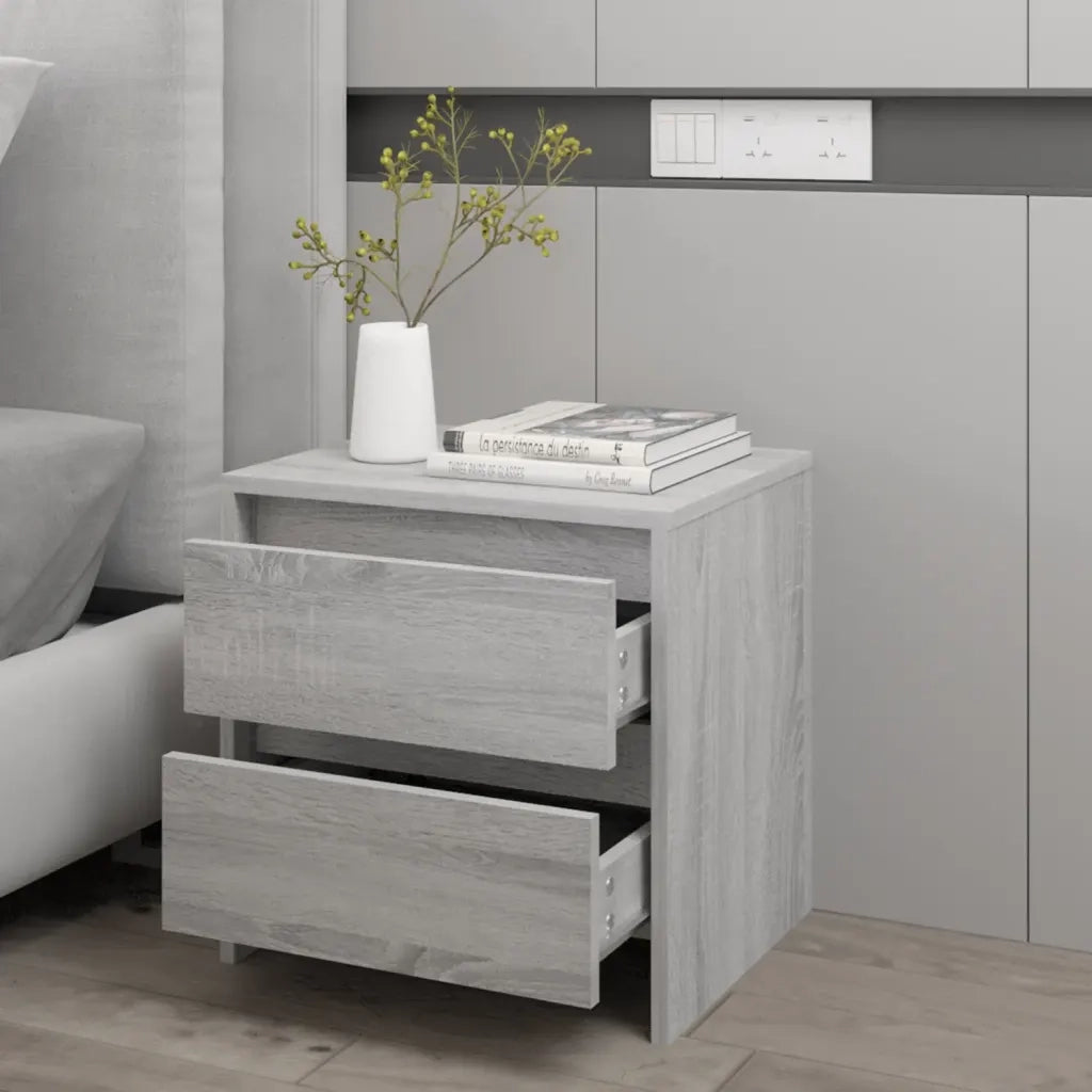Comodino Grigio Sonoma 45x34,5x44,5 cm in Truciolato 813040
