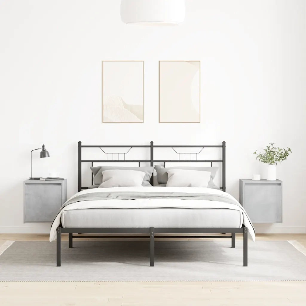 Comodini a Muro 2 pz Grigio Cemento 38x34x40 cm 861236