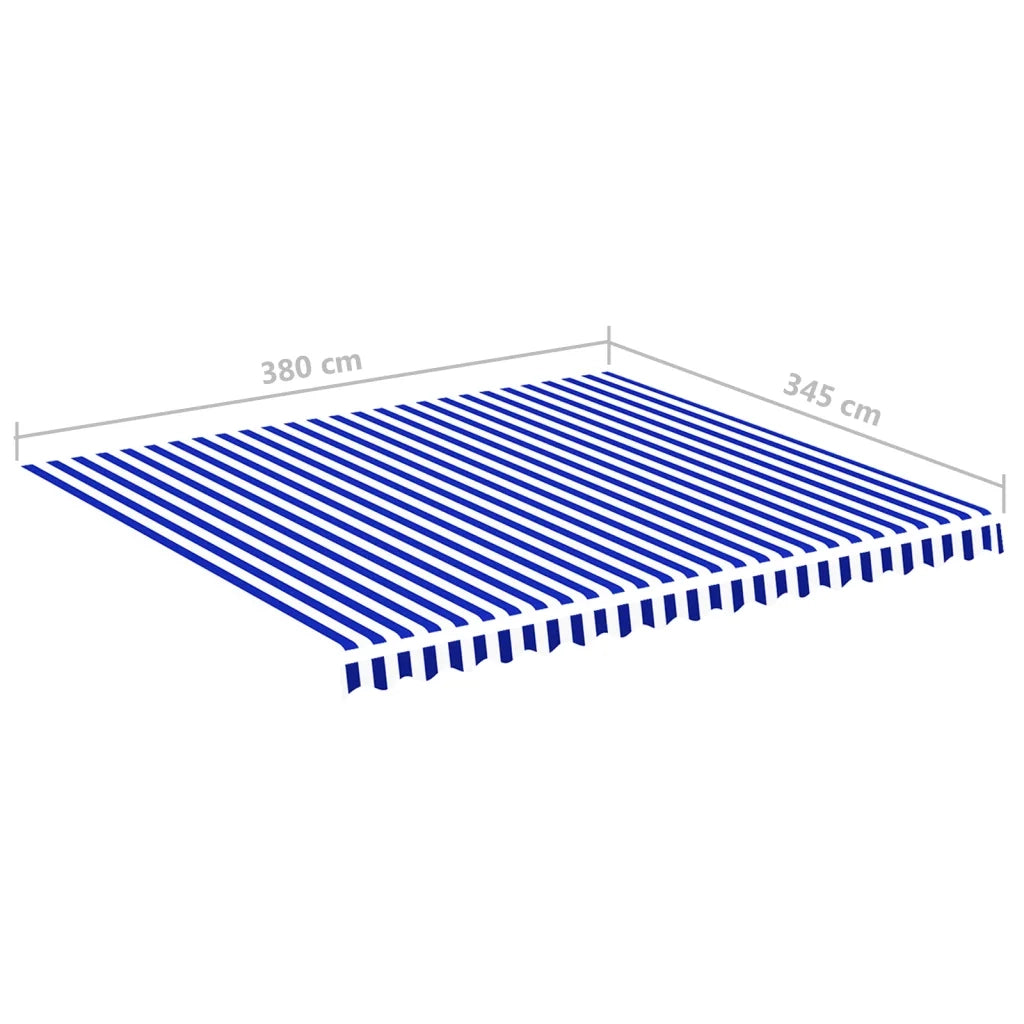 Tessuto di Ricambio per Tenda da Sole-Ricambio telo per tenda da sole Blu e Bianco 4x3,5 m