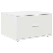 Elegante cassettiera moderna per ufficio o camera da letto 55 x 45 x 31 cm legno bianco 02_0052193