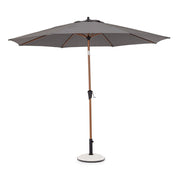 Ombrellone da Giardino con Snodo 8 Stecche Ø300x246h cm Telo in Poliestere Palinuro Naturale e Grigio