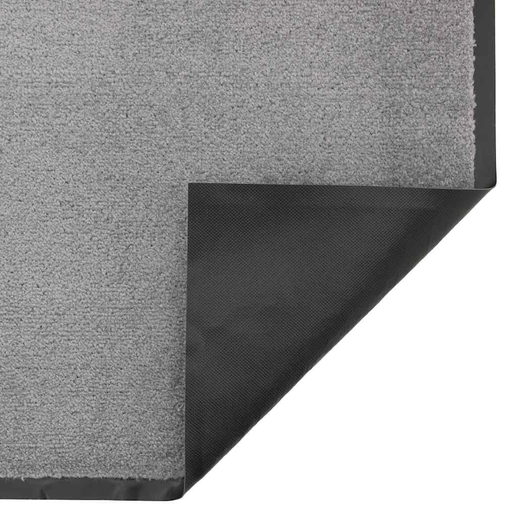 Zerbino flessibile e antiscivolo per interni ed esterni 90 x 120 cm assorbente per acqua e sporco in PP grigio 02_0058185