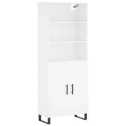 Credenza | Madia | Buffet da pranzo | Armadio da pranzo Bianca 69,5x34x180 cm in Legno Multistrato