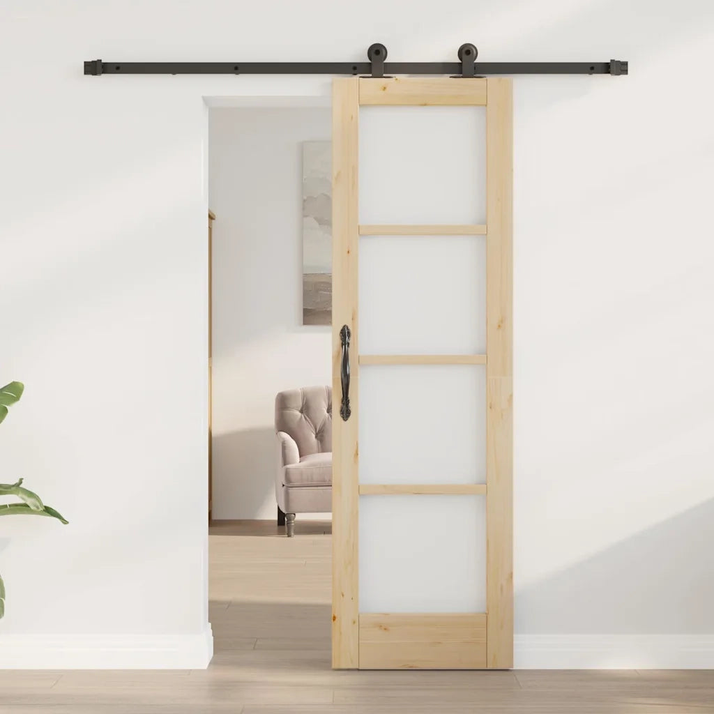 Porta scorrevole ORKDAL Naturale e Nero 61 x 198,5 cm 3331985