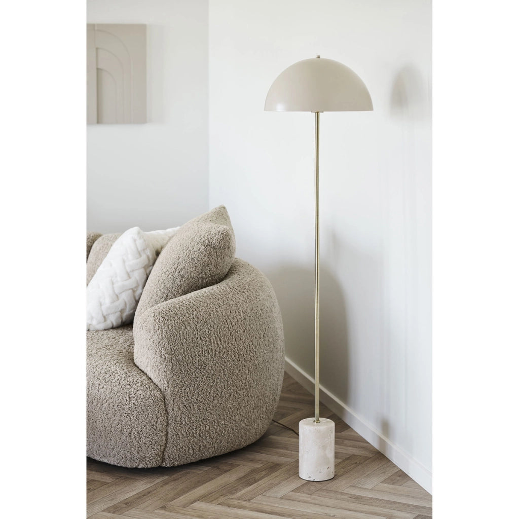 Lampada da Terra Sheffield, Beige, Metallo, 40x40x155 cm