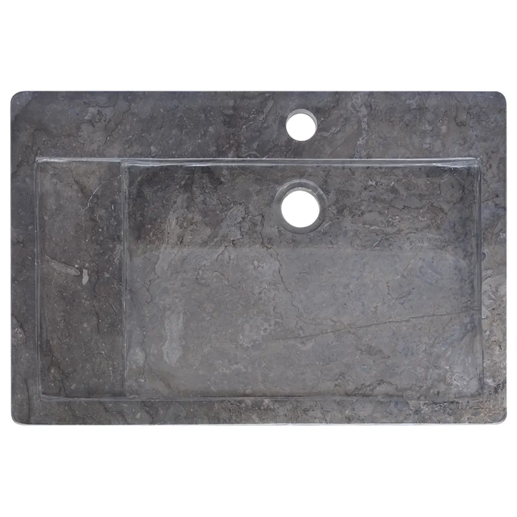 Lavandino-Lavabo-Lavello Nero 58x39x10 cm in Marmo