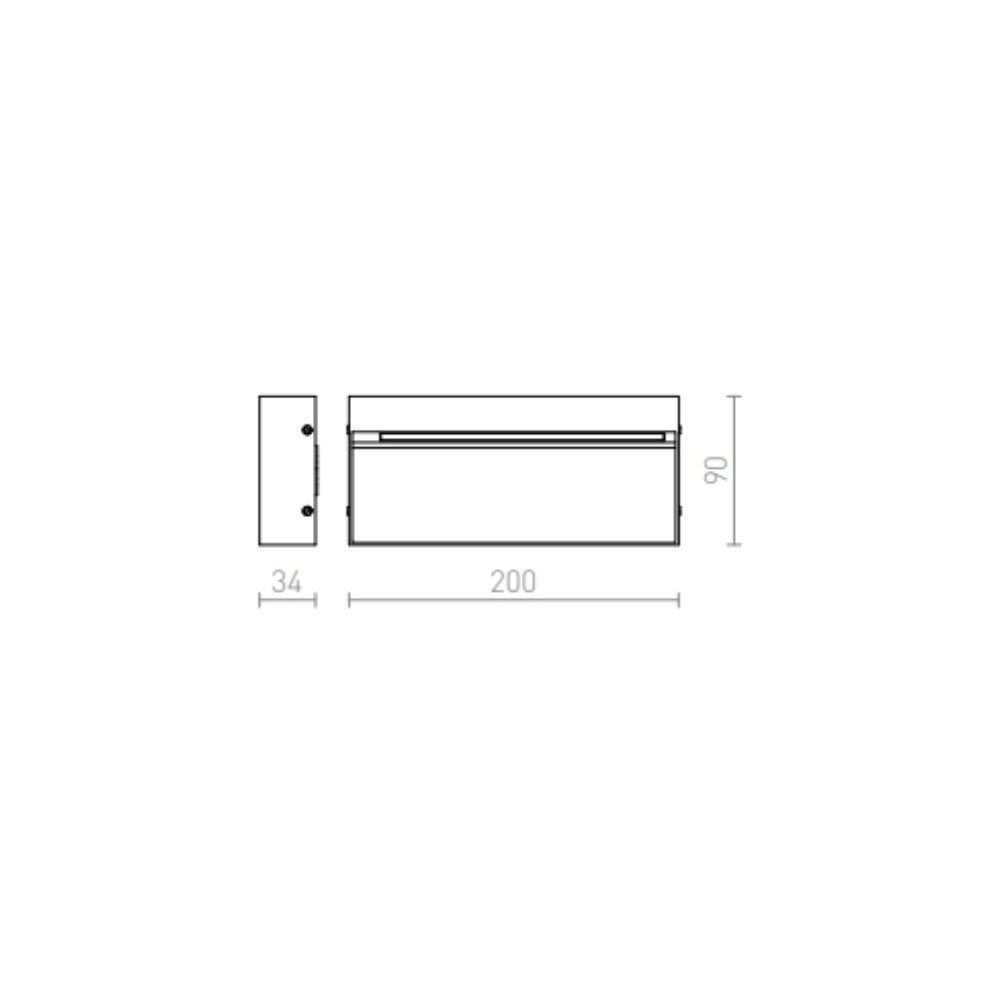 Faretto Plafoniera AQILA RC da parete grigio antracite 230V LED 6W IP54 3000K