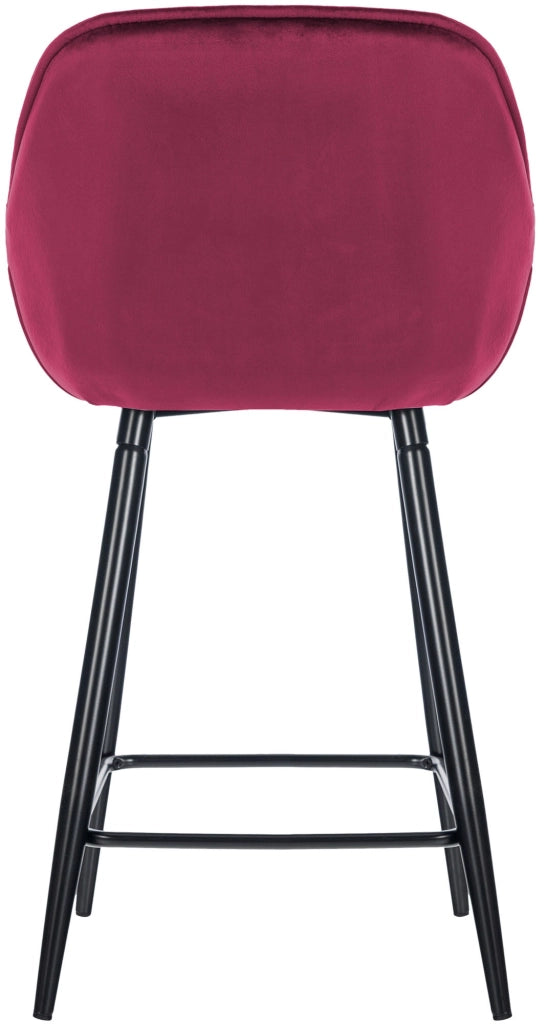 Sgabello da bar Gibson in velluto altezza seduta 76 cm viola