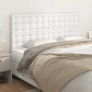 Testiera Bianca 180x5x118/128 cm in Similpelle 3116435
