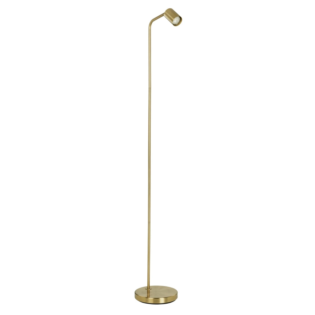 Piantana Industrial Minimal Rigomagno Acciaio Ottone 1 Luce Gu10 Ip20