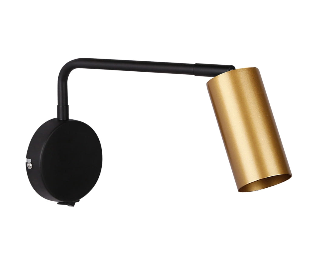 Applique Candellux Tina 1xGU10 15W nero ottone con interruttore
