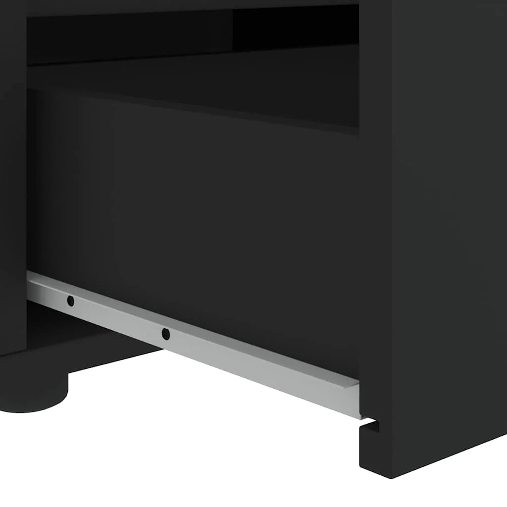 Mobile TV con ampio spazio di archiviazione a parete 100 x 40 x 38 cm in legno ingegnerizzato nero 02_0058334
