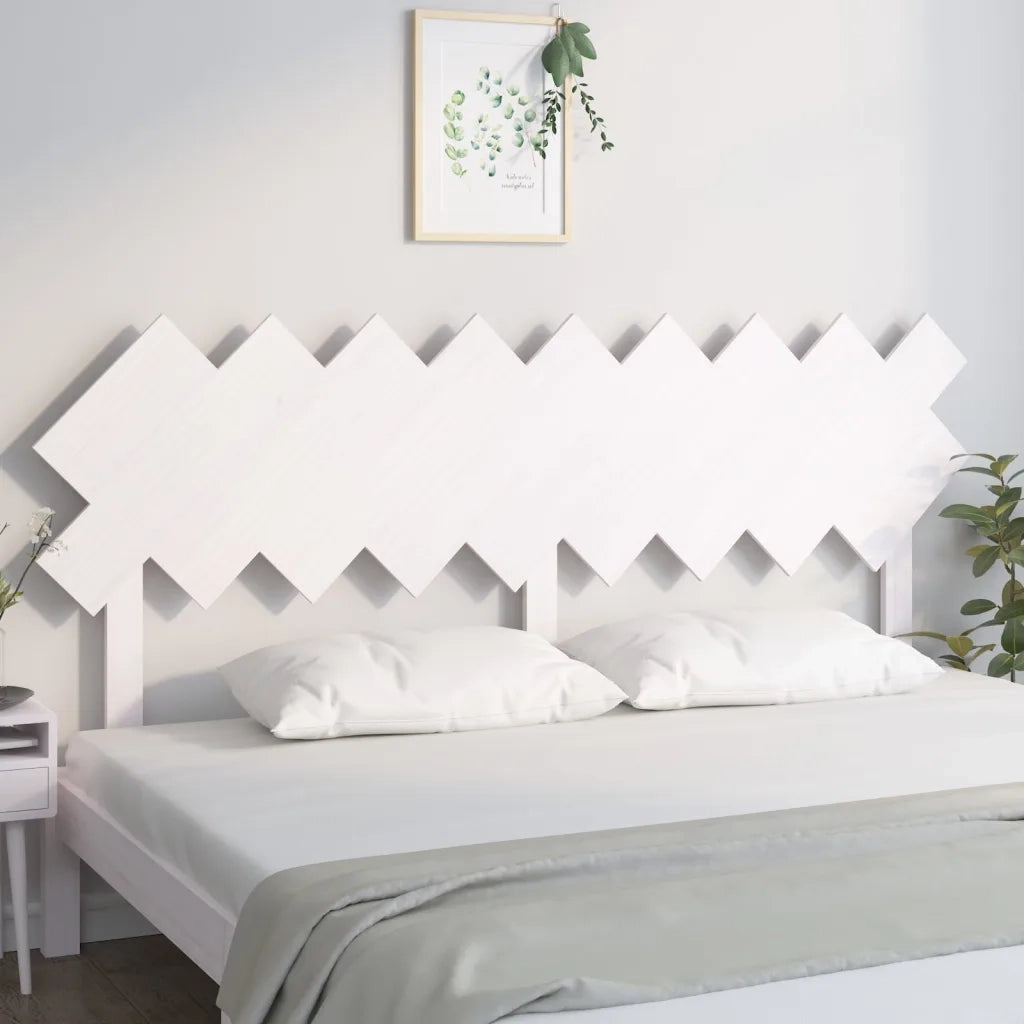 Testiera per Letto-Testata-Testiera Decorativa Bianca 178x3x80,5 cm Legno Massello di Pino