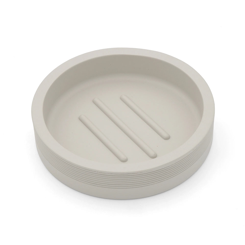 Set accessori bagno 4 pezzi in poliresina crema Marica