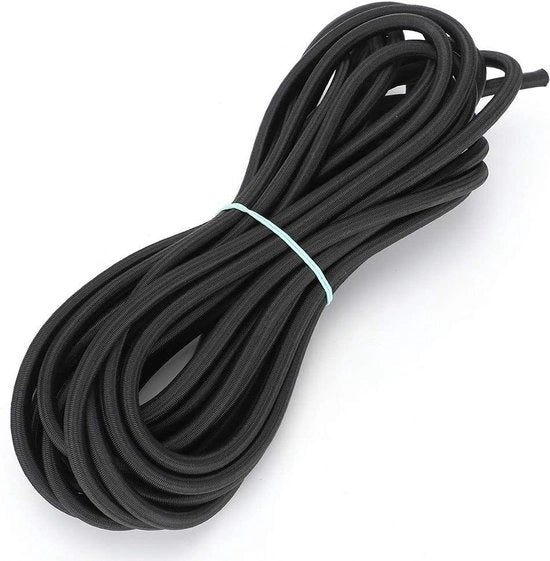 Bungee cordoletto circolare nero 7 mm 10 m/32.8ft di fibra di polipropilene.