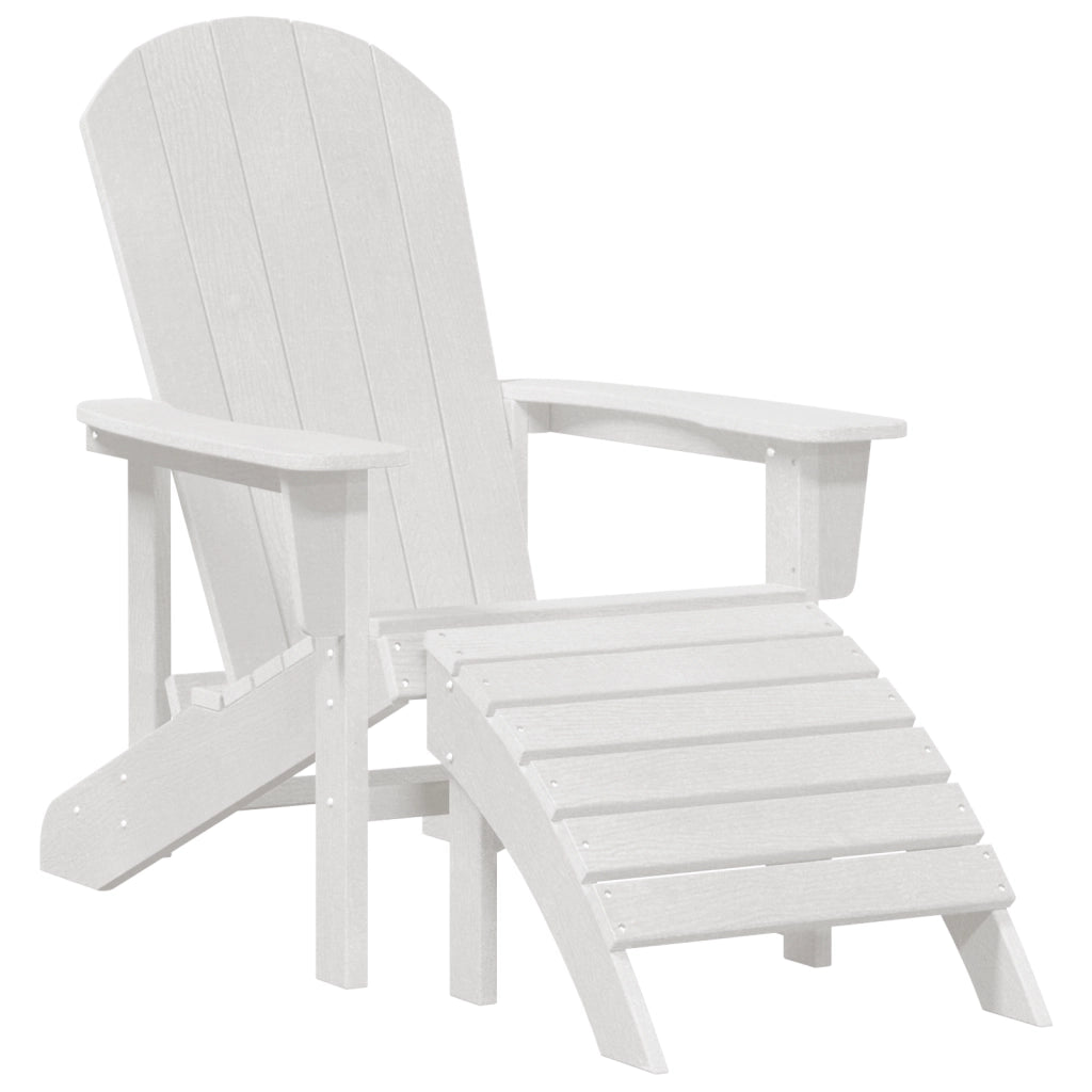 Set Lounge Giardino 3 Pezzi Bianco HDPE