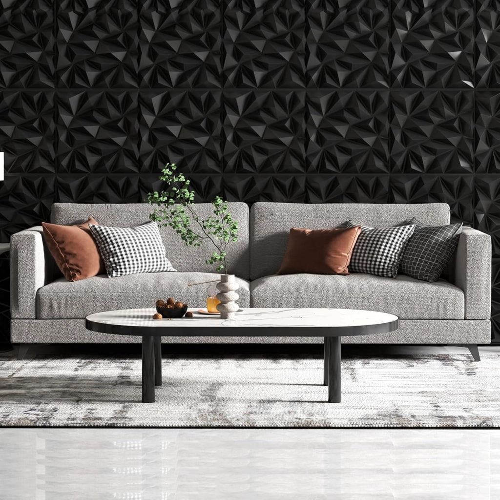 40 pannelli da parete 3D diamantati, 50 x 50 cm, rivestimento da parete 3D, pannelli da parete in PVC impermeabile, pannelli da soffitto quadrati, decorazione da parete per interni 10 m²