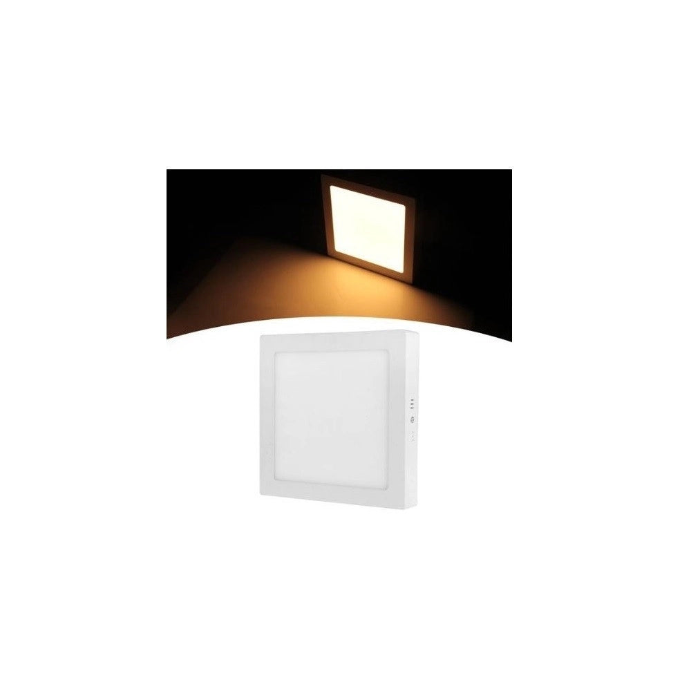 Trade Shop - 18w Pannello Luce Plafoniera Quadrato 90 Led 2835 Smd Bianco Caldo Ac90-240v -