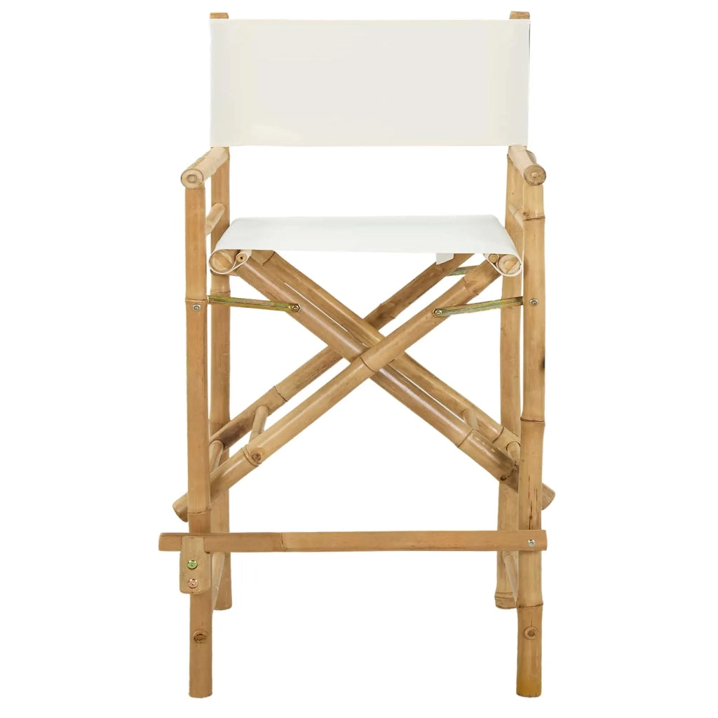 Sedia Direttore Pieghevole 2 pcs Naturale Bambù