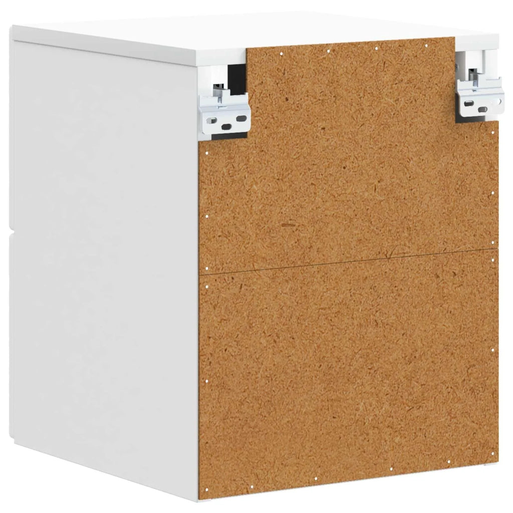 Mobiletto da notte a muro 2 pz Bianco 34,5 x 33 x 40 cm 898806