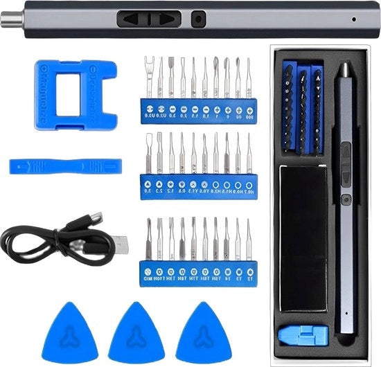 Set di chiavi a batteria elettrica - 36 in 1 per orologio, camera, occhiali, laptop, smartphone
