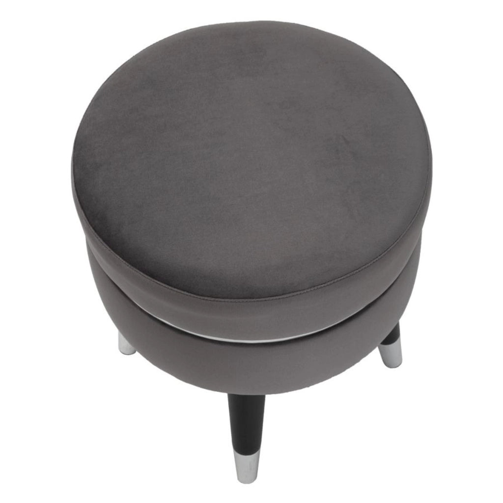 Sgabello Basso VKH457, Grigio, Legno, 35x35x40,5 cm