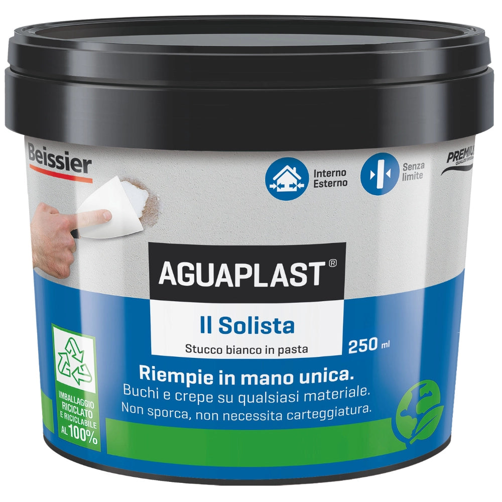 Aguaplast il solista stucco leggero in pasta per riempire buchi e crepe *** formato 250 ml, confezione 1