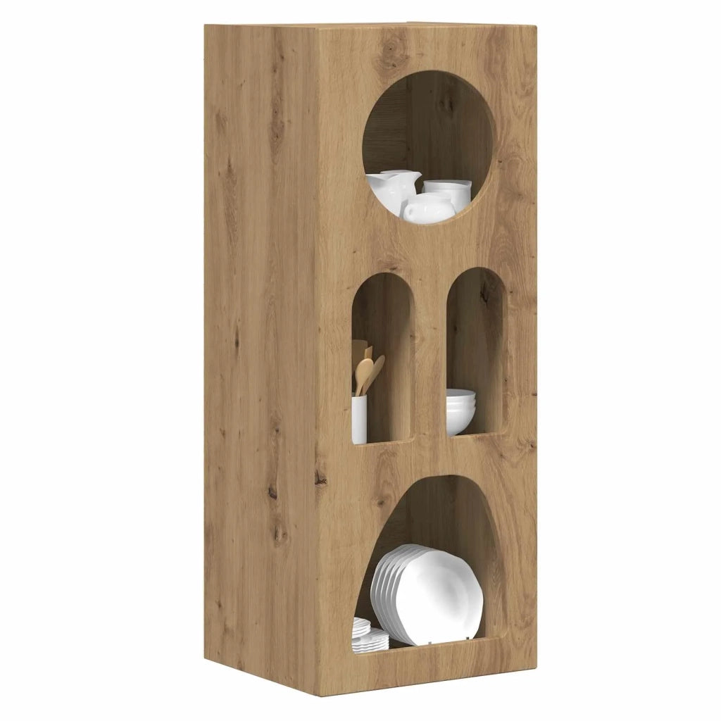Credenza-Buffet-Armadio da cucina Rovere artigianale 40 x 35 x 100.5 cm