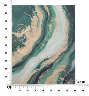 Dipinto su Tela Greenery 80x2,8x100 cm in Legno di Pino e Canvas Multicolor