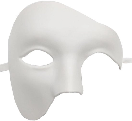 Maschera Luxe Stile Veneziano Antico - Metà Volto - Fatta a Mano - Adattabile - Comoda - Fantasma dell'Opera - Maschera da Festa