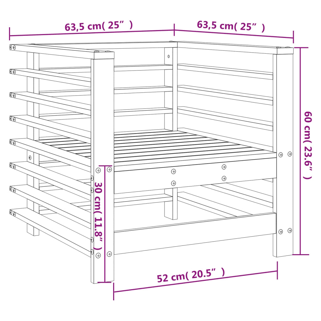 Sedia da patio-Sedie da Giardino 2 pz in Legno Massello di Douglas 744844