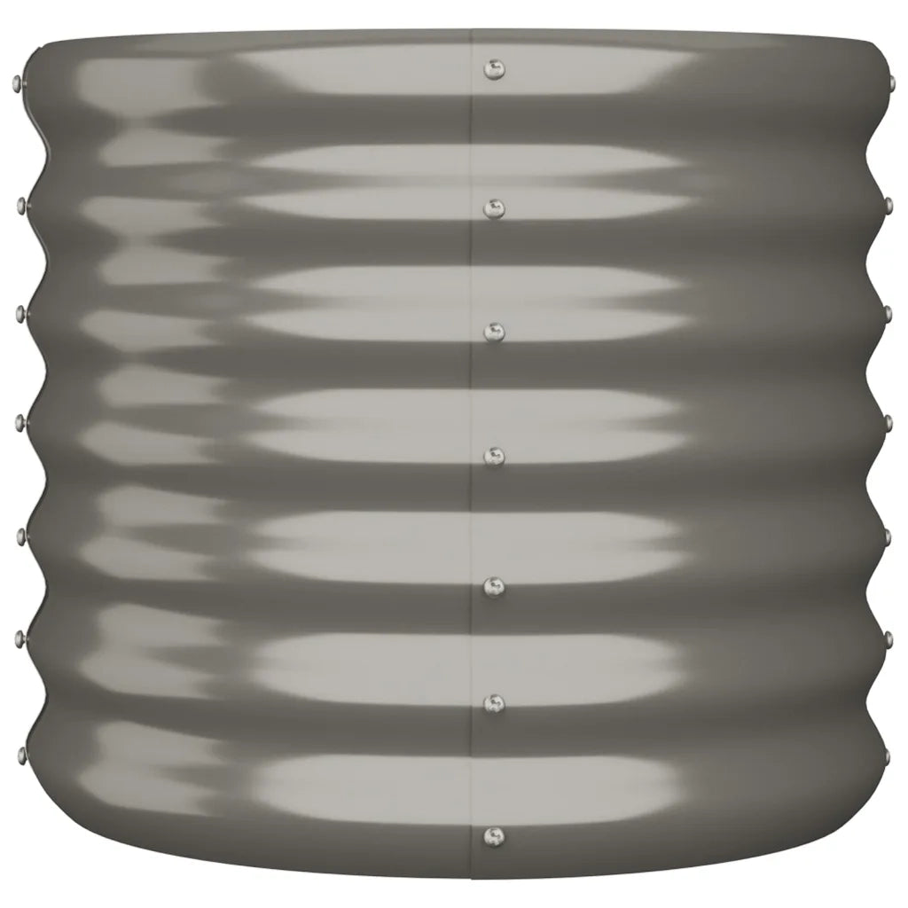 Vaso da Giardino Acciaio Zincato 40x40x36cm Grigio 318844