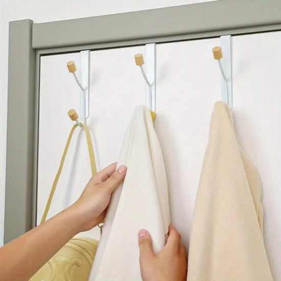 Set da 3 pezzi di chiodi per porte con materiale massello senza forature 

 Spazio di stoccaggio per asciugamani da bagno e abiti da camera