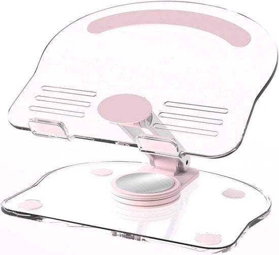 Supporto per Tablet Girevole a 360 Gradi - Regolabile e Ripiegabile con Base Antiscivolo in Silicone - Adatto per Tablet e Smartphone da 4 a 12,9 Pollici