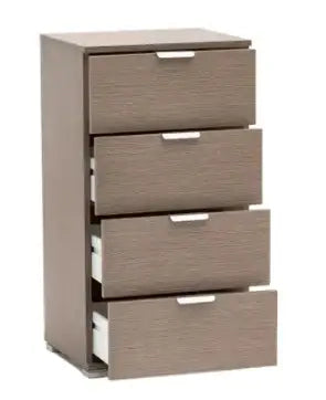 Cassettiera 4 cassetti rovere grigio già montato L45 H85 P38