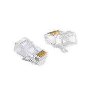 CONNETTORI TRASPARENTI PASSANTI RJ45 UTP VULTECH 50 PZ. 8P8C SN21406 CAT6