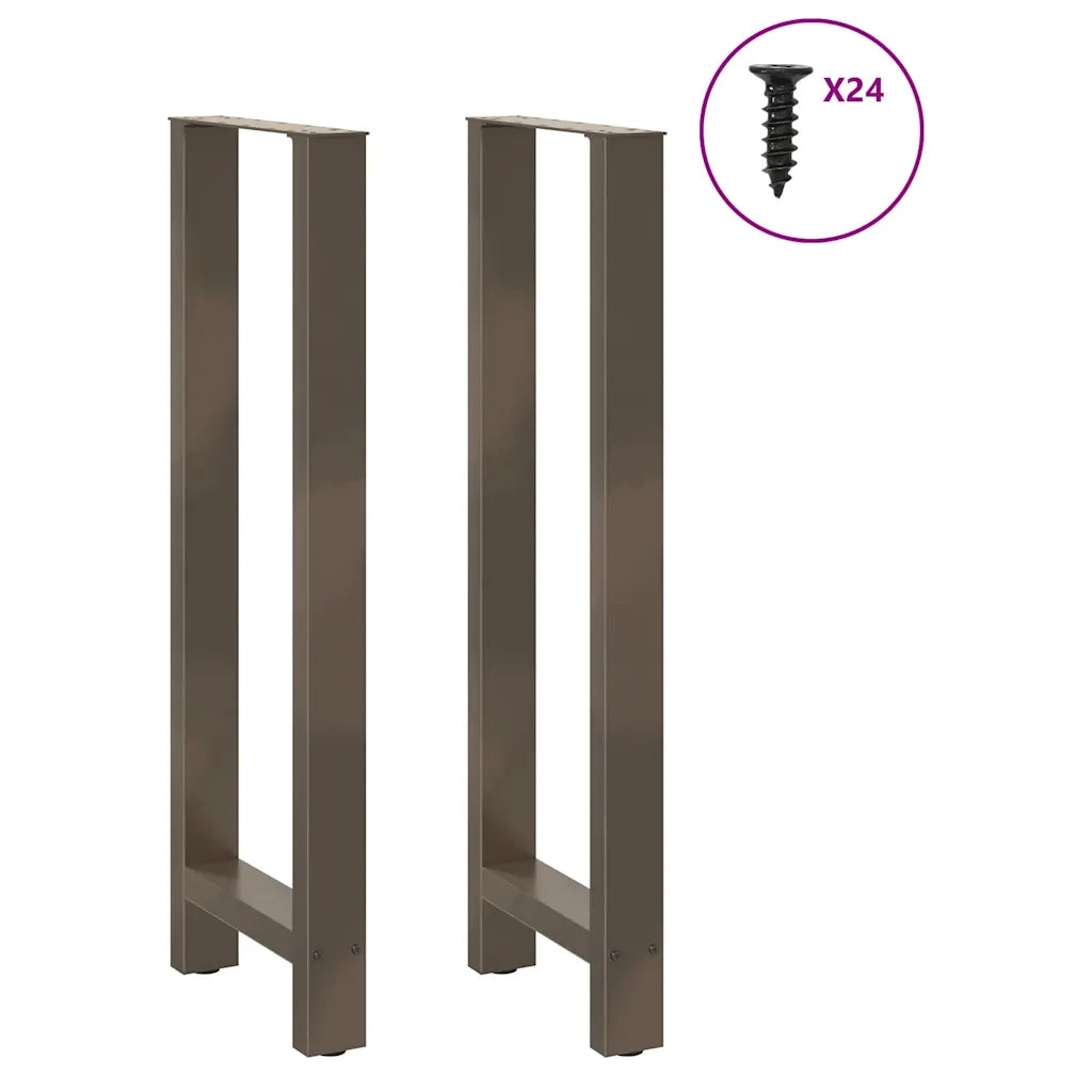 vidaXL Gambe per tavolo da bar in acciaio naturale 2 pz 50x(110-111) cm in acciaio
